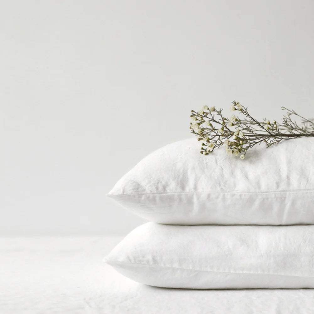 White Linen Pillowcase, 60x80 cm, Linen Tales