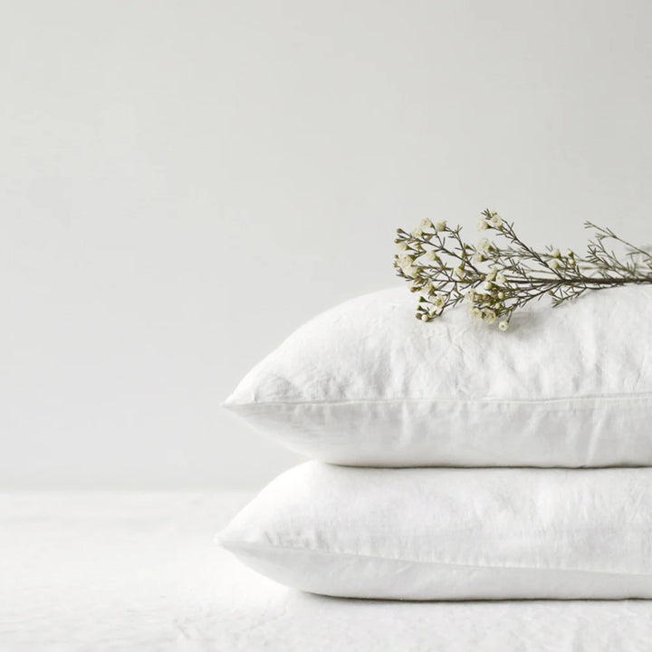 White Linen Pillowcase, 60x80 cm, Linen Tales